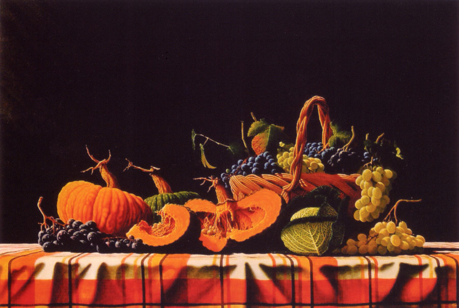 Composizione con zucche, cm 150x100, 2008